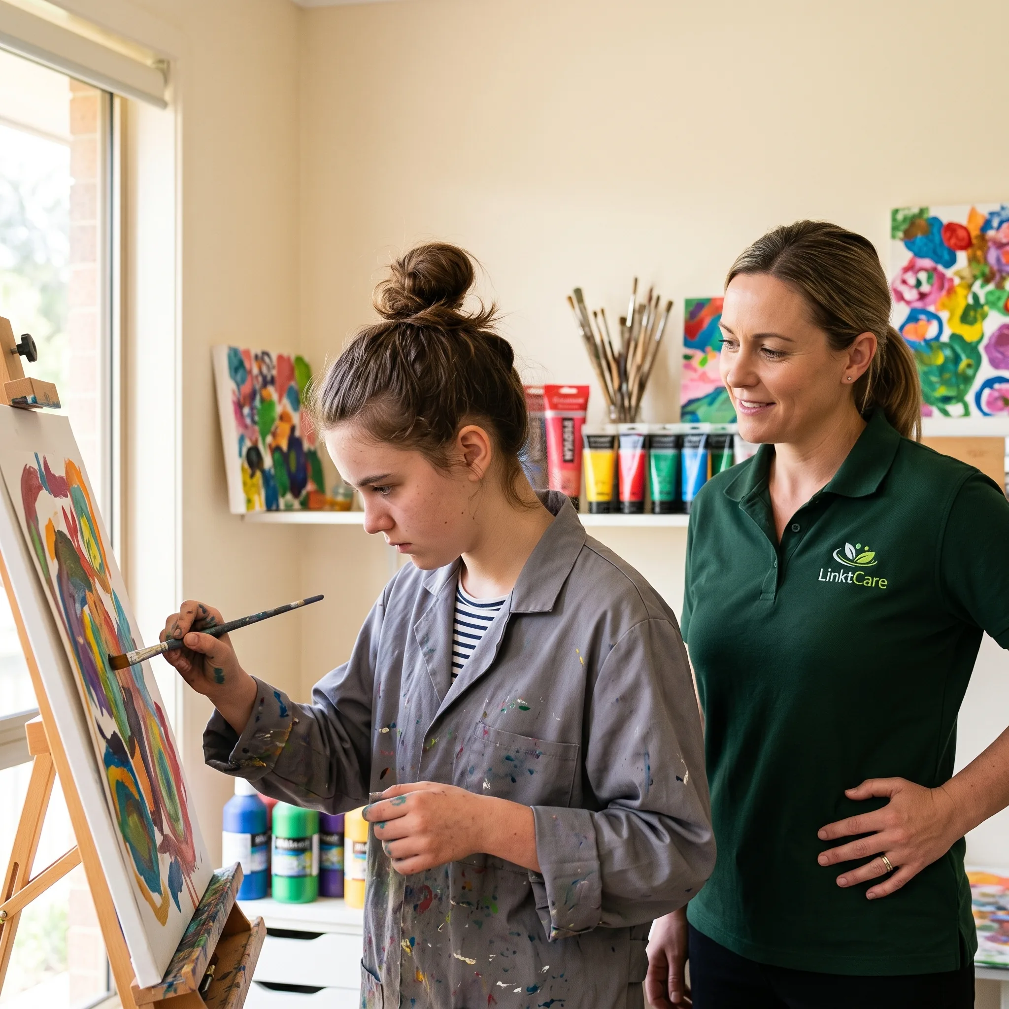 Art class attended with LinktCare support