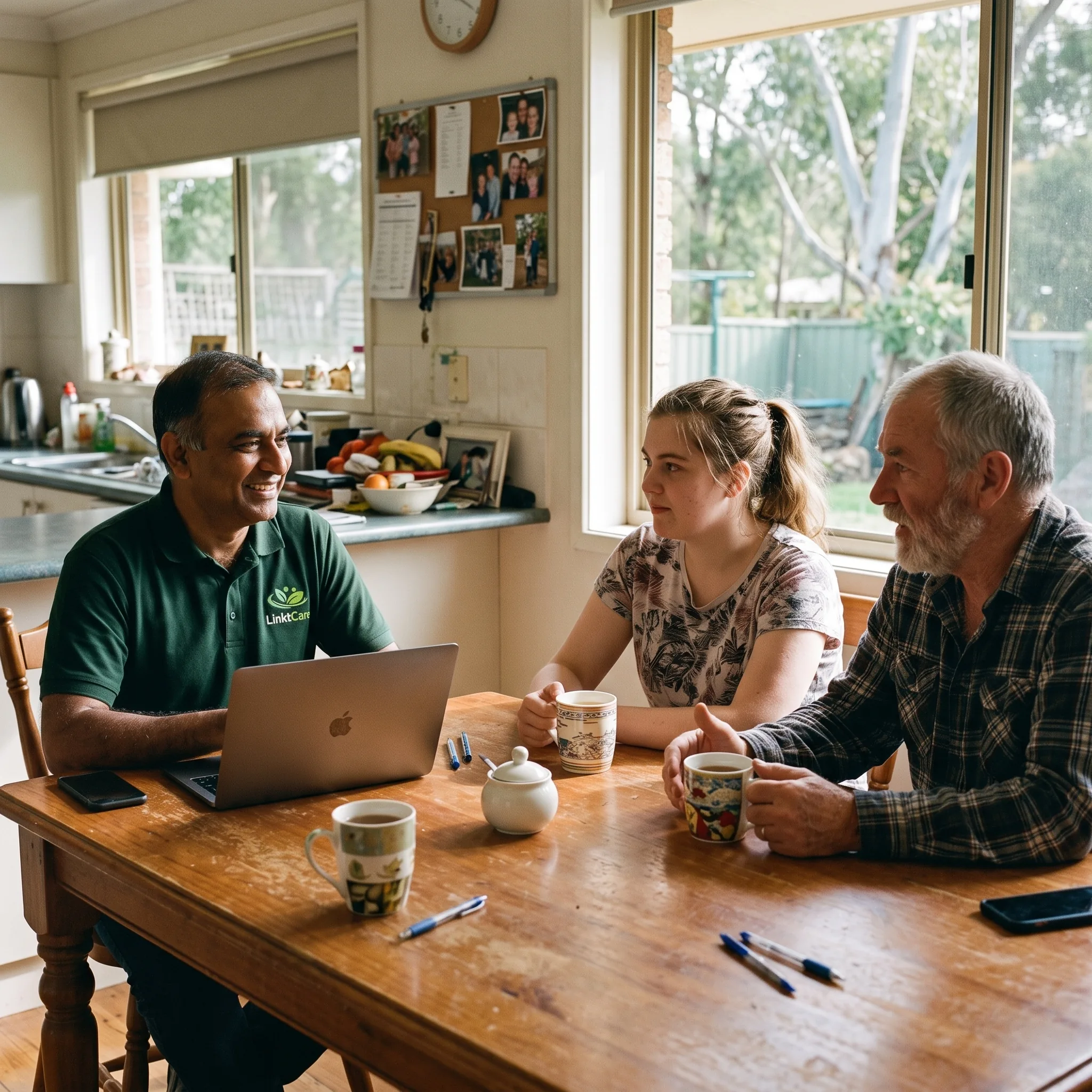 Support coordination session with a participant and their family