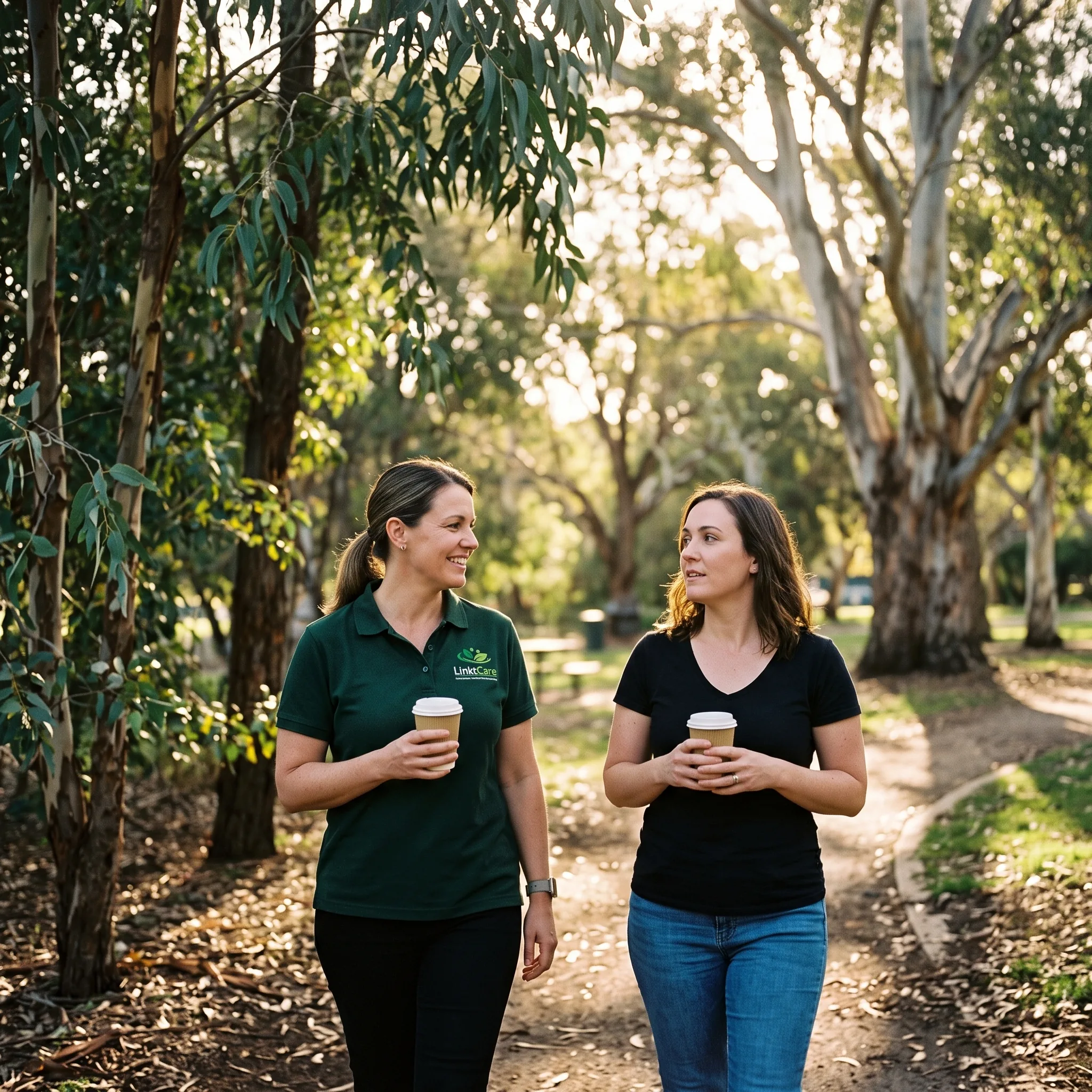 Psychosocial recovery coaching on a community walk
